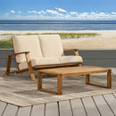 Paloma - Contemporary Loveseat And Coffee Table Set With Weather Resistant Cushions