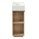 Bathroom Vanity With Sink, Freestanding Wood Grain Cabinet With Storage