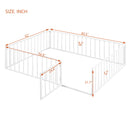 Metal Floor Bed Frame With Fence And Door