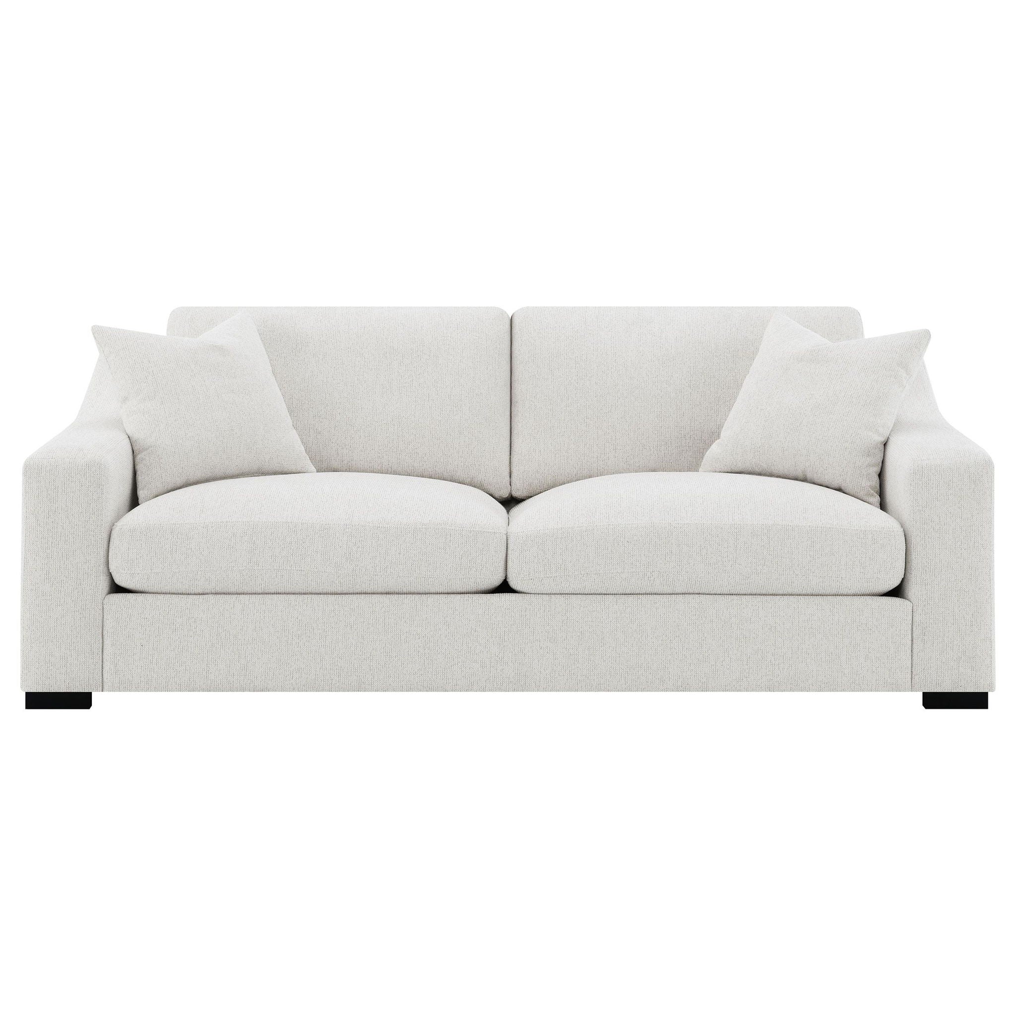Ashlyn Fabric Upholstered Track Arm Sofa Sand