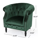 Celestialis - Upholstered Club Chair With Tub Design And Rolled Recessed Armrests