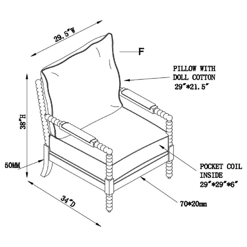 Blanchett - Cushion Back Accent Chair