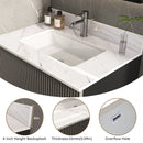 Bianco Carrara Venato Marble Vanity Top With Pre Drilled Faucet Hole And Undermount Sink