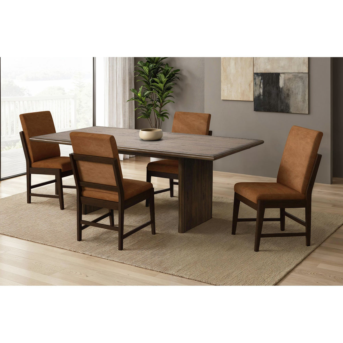 Brisbane Standard Height Dining Set in Dark Brown by Elements International, view 27