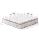 14" King Size, Firm Hybrid Mattress, Gel Memory Foam & Pocket Springs, Pressure Relief, Motion Isolation, Ergonomic Bed - White