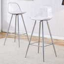 Stylish Upholstered Bar Chairs With Metal Leg