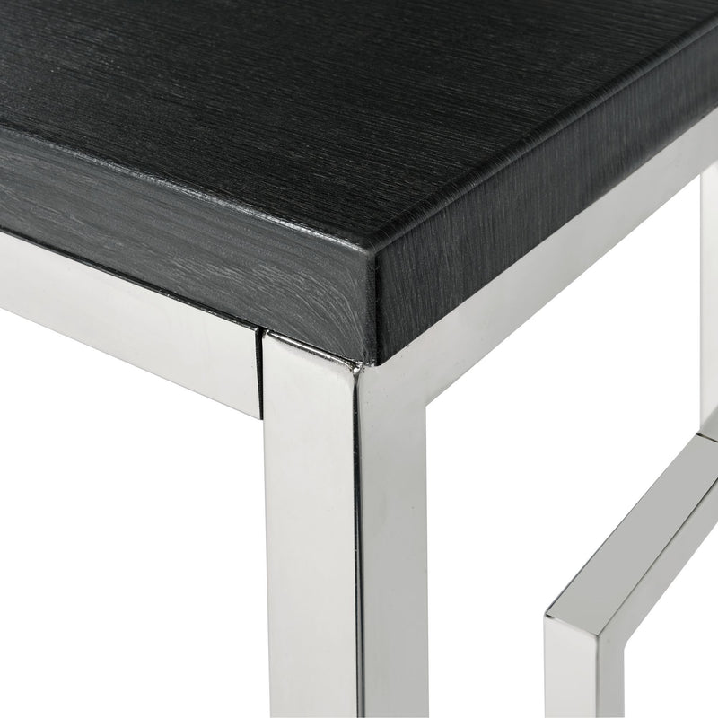 Ezra - Bar Table + 3 Stools - Chrome