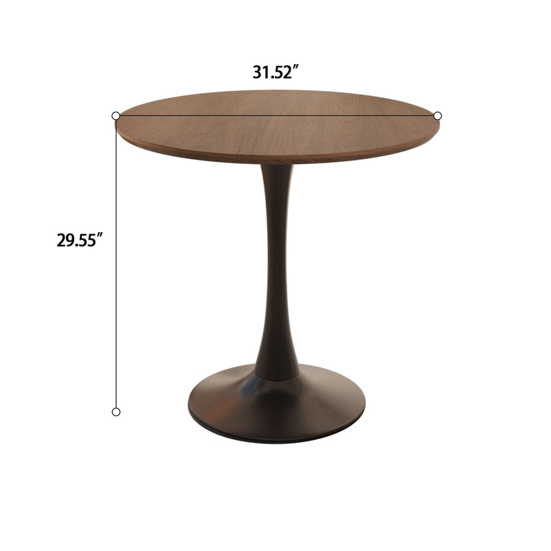 Round Dining Table Set With Tulip Design And 2 Chairs