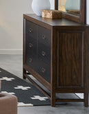 Branson - 6 Drawer Dresser, Two Tone - Brown