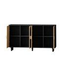 Elegant And Functional Rattan Decorative Storage Cabinet With 4 Doors