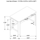 Solano - 2-Drawer Makeup Table Vanity Desk - Weathered Mango