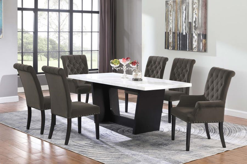 Sherry - Rectangular Marble Top Dining Table Set