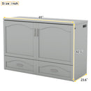 Murphy Wall Bed With Drawer And A Set Of Sockets & USB Ports, Pulley Structure Design