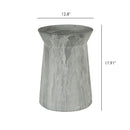 Round Outdoor End Table - Marble