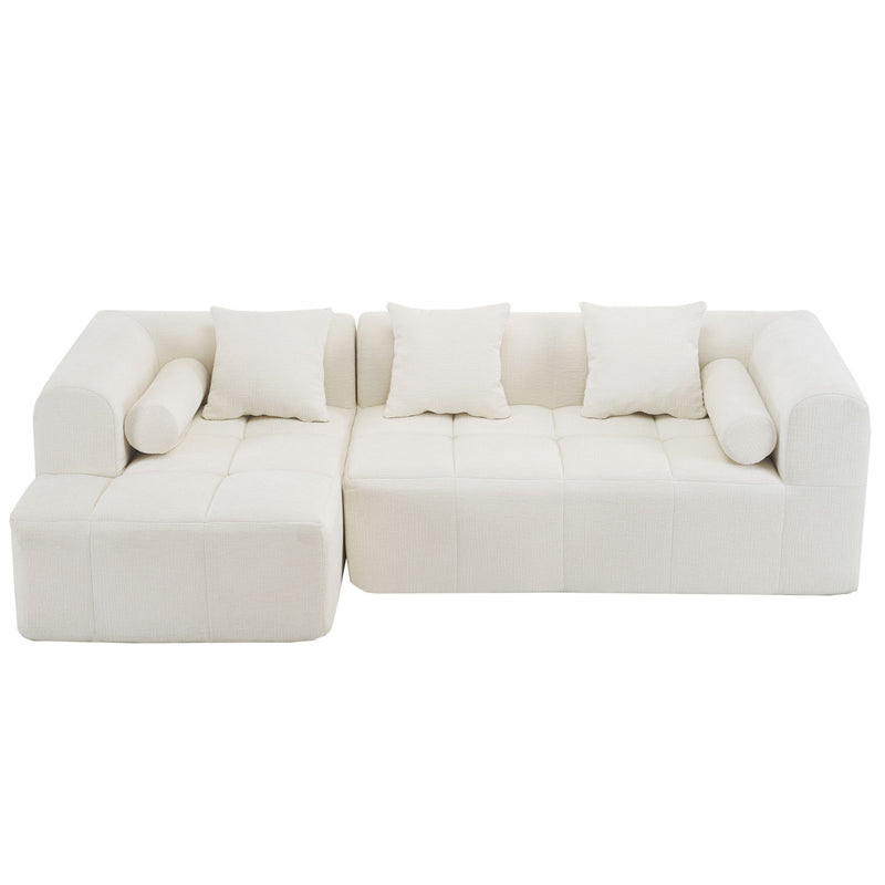 Sectional Free Combined Sofa With 2 Side Pockets