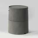 Steel Propane Tank Cover Round Tank Holder Hide Away Side Table - Gray