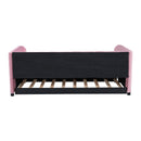 Upholstered Daybed With Ergonomic Design Backrest