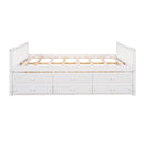 Full size Daybed with Twin size Trundle and Drawers, Full Size, White