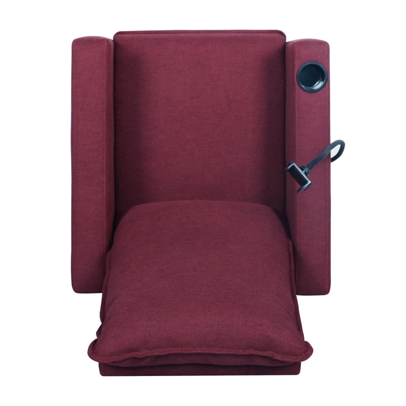 Recliner Chairs For Adults, Adjustable Recliner Sofa With Mobile Phone Holder & Cup Holder, Modern Reclining Chairs Fabric Push Back Recliner Chairs For Living Room, Bedroom