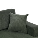 3 Piece Corduroy Double Chaise Sectional Sofa
