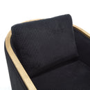 Corduroy Barrel Chair, 360 Degree Swivel
