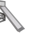 Low Bunk Bed With Slide, Fence And Ladder