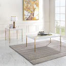 Otrac - Coffee Table - White & Gold Finish - Atlantic Fine Furniture Inc
