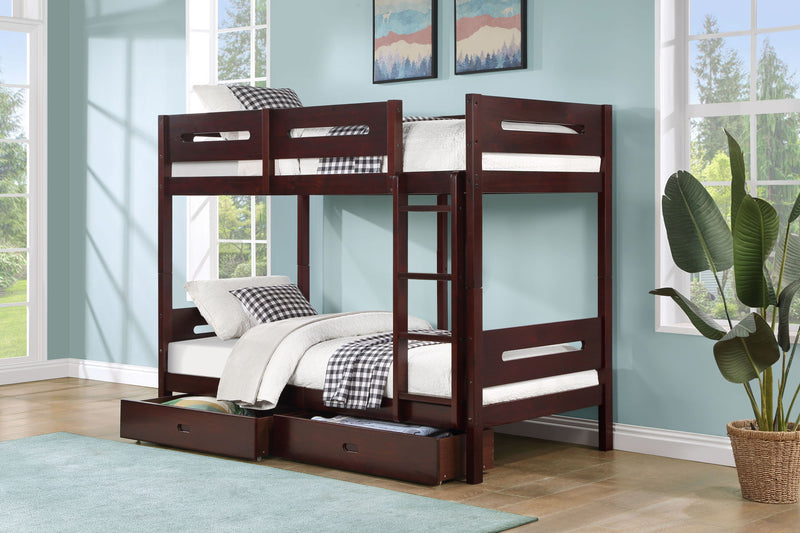 Nissa - Twin Twin Bunk Bed - Espresso