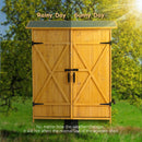 Outdoor Storage Shed With Lockable Door, Tool Storage Shed, Detachable Shelves & Pitch Roof