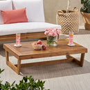 Outdoor Coffee Table With Slat Paneling - Teak