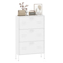 Modern Shoe Storage Cabinet With 3 Flip Drawers And Metal Frame For Entryway - Brushed Nickel
