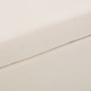 Upholstered Storage Ottoman With Nailhead Trim - Beige