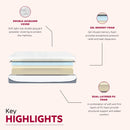 Ultra Plush 13" Gel Memory Foam Mattress For King Size Bed With Double Layered Jacquard Cover - Gray / White