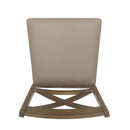 Farmhouse Style Counter Height Chair With Upholstered Seat