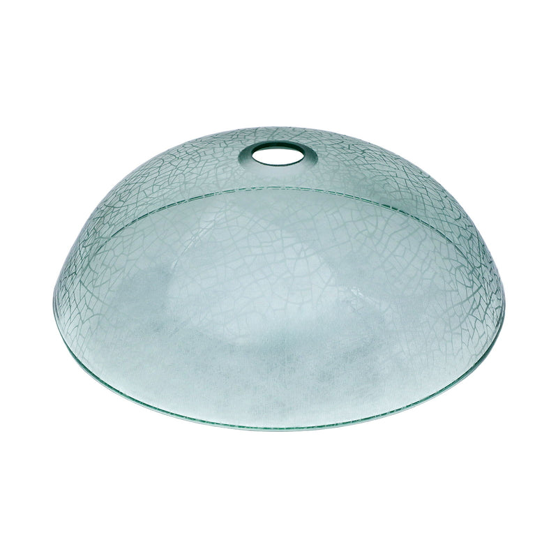 Crackle Vessel Sink, Round Bowl With Pop Up Drain - Clear