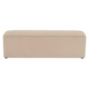 Long Plush Ottoman, Simple Footstool And Seat For Home Use - Almond