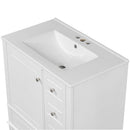 Freestanding Bathroom Vanity With Sink, Soft Close Door, 3 Drawers