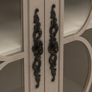 Elegant 4 Door Cabinet With Tempered Glass Doors