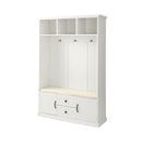 Hall Tree With 3 Hooks, Coat Hanger, Entryway Bench, Storage Bench, 3 In 1 Design