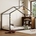 Bed House Frame With Shelves And Lights