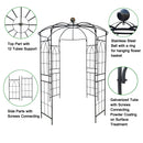 Metal Garden Arch Iron Garden Arbors Gazebo Dia High Birdcage Shape Pergola Pavilion For Wedding Ceremony