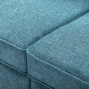 Modern Fabric Sofa With Plush Cushions, Sleek Arm Design