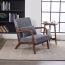 Accent Chair With Pillow And Wood Frame