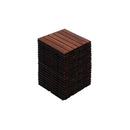 Interlocking Deck Tiles Striped Pattern, Waterproof Anti Mildew Brown