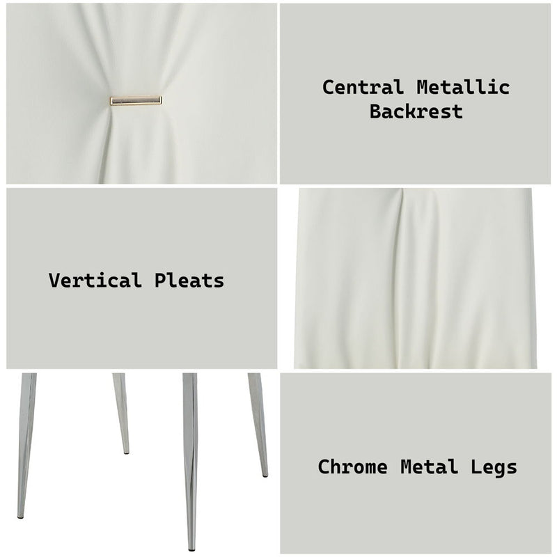 Kamaile - Side Chair (Set of 2) - Beige Chrome