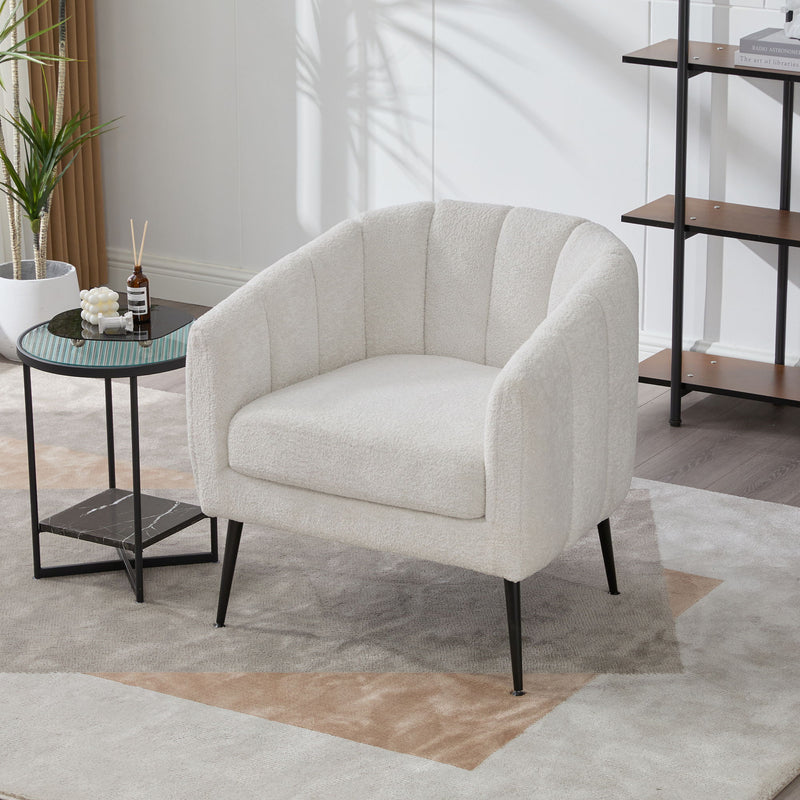 Vanity Barrel Accent Lounge Chair - Ivory