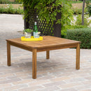 Perla - Rustic Square Coffee Table With Block Legs