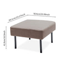 Modern L Shaped 3 Seater Sofa With Ottoman, Upholstered Couch For Small Spaces