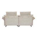 Modern Corduroy Deep Seat Sectional Sofa With Ottoman