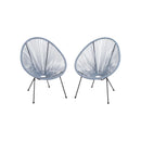 Modern Egg Shaped String Chairs (Set of 2)
